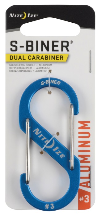 Product: Nite Ize S-Biner Dual Carabiner, #3, Aluminum, Blue