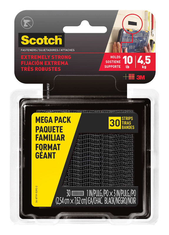 Black Sticky Back Hook & Loop Fasteners Squares 7/8 in 2.2 Cm Pack of 12  Velcro